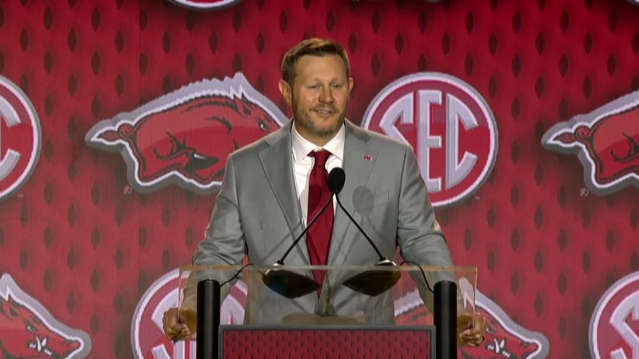 Arkansas HC Ryan Silverfield SEC Media Days main stage press conference