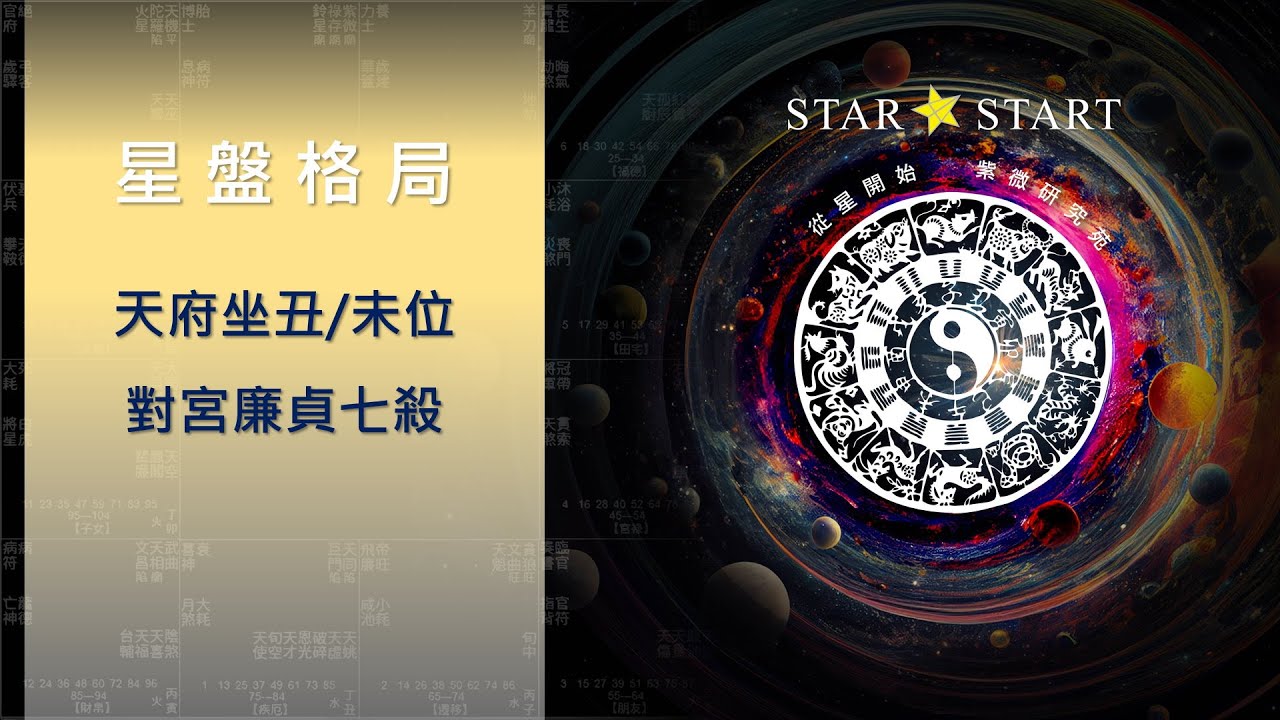 [星盤格局] 天府坐丑/未位，對宮廉貞七殺 (從星開始 紫微研究苑)