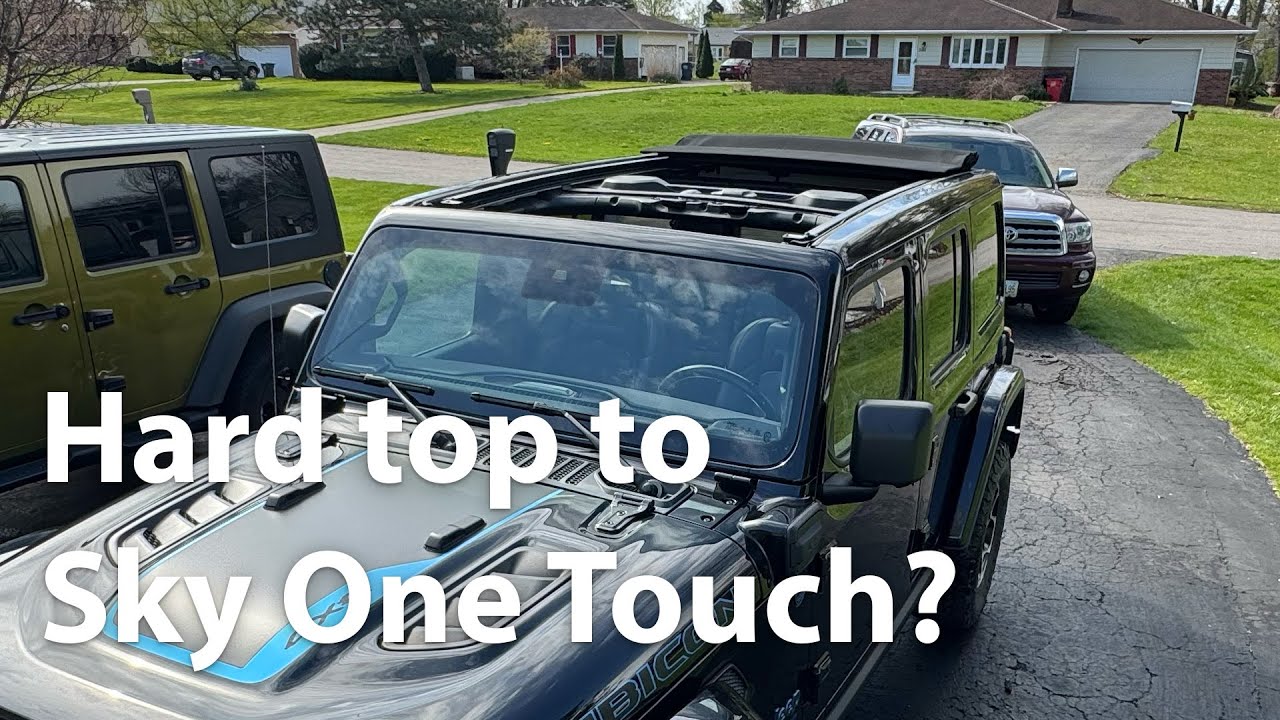 Convert your hard top Wrangler to a Sky One Touch power top!