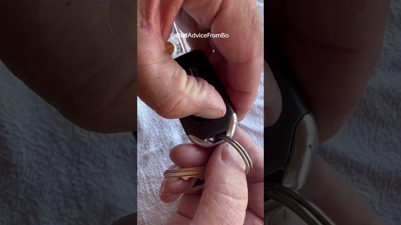 How to change a battery in a car key fob. Love, Dad