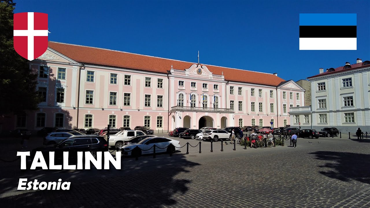 Tallinn, Estonia. A walk at Toompea. 4K