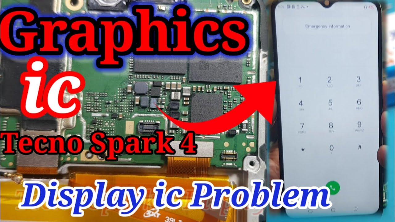 Tecno Spark 4 Display ic Problem kc 2 Display Solution 100% fixed smart phone L C D Graphics problem