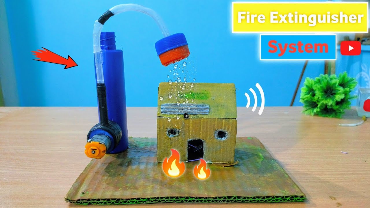 How to make Automatic Fire Extinguisher | diy science exhibition project || science project
