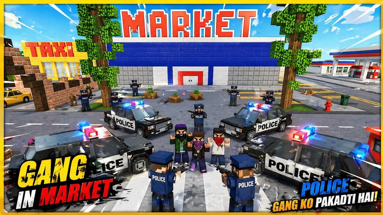School party craft||Biggest gang in market||police squad caught the gang!