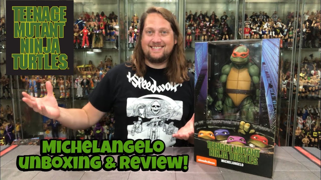 Michelangelo NECA Teenage Mutant Ninja Turtles Movie 1/4 Unboxing & Review!