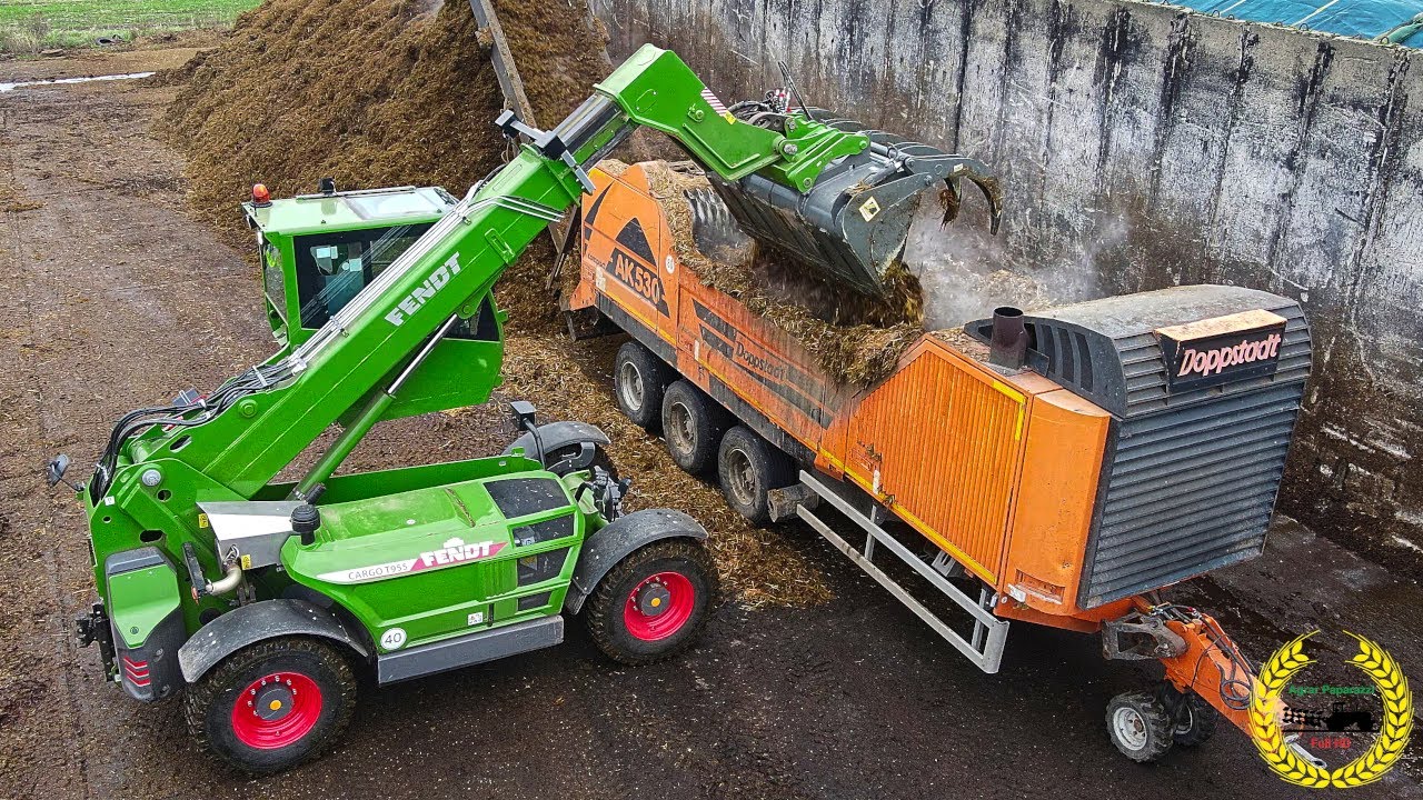 New Fendt Cargo T 955 Teleskoplader / Doppstadt AK 530 Schredder im Ernsatz / LU A. Marquardt