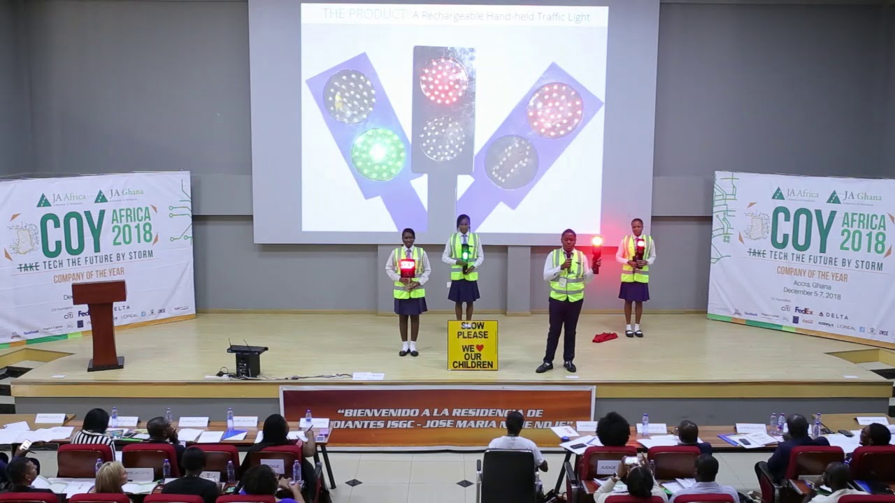 Inventive Explorers stage pitch - 2018 JA Africa Company of the Year Competition