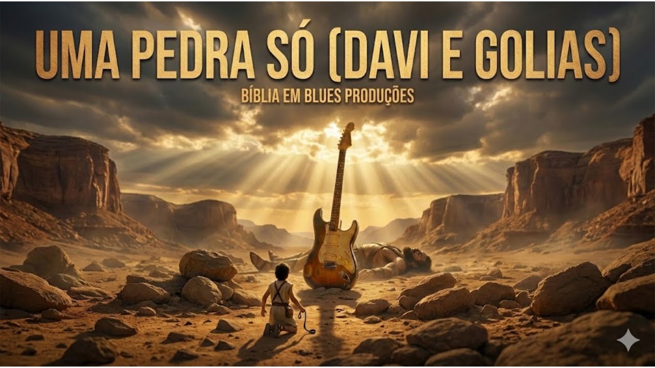 UMA PEDRA SÓ (Davi e Golias) - Levi do Blues | Bíblia em Blues Produções (Official Audio)