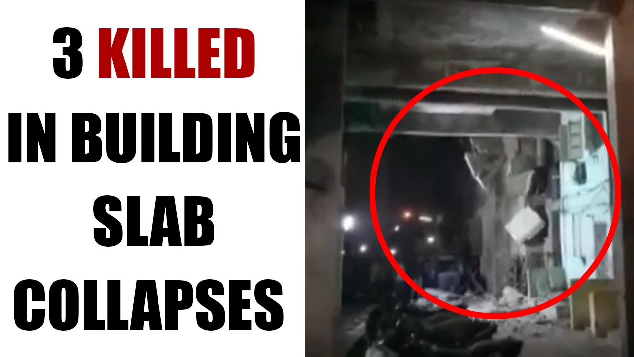 Gujarat: 3 dead, 21 injured as building slab collapses:Oneindia News