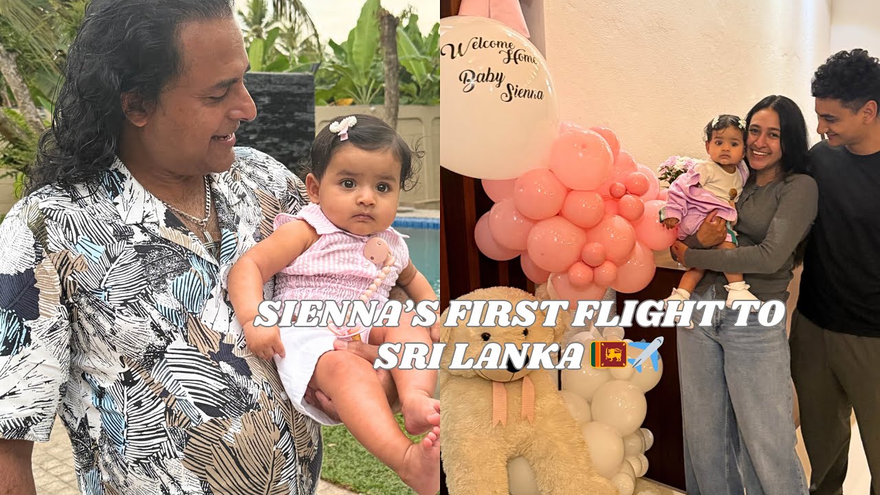 SIENNA’S FIRST FLIGHT TO SRI LANKA 🇱🇰❤️ grand welcome, family, swetha, nalin perera, surprises, vlog