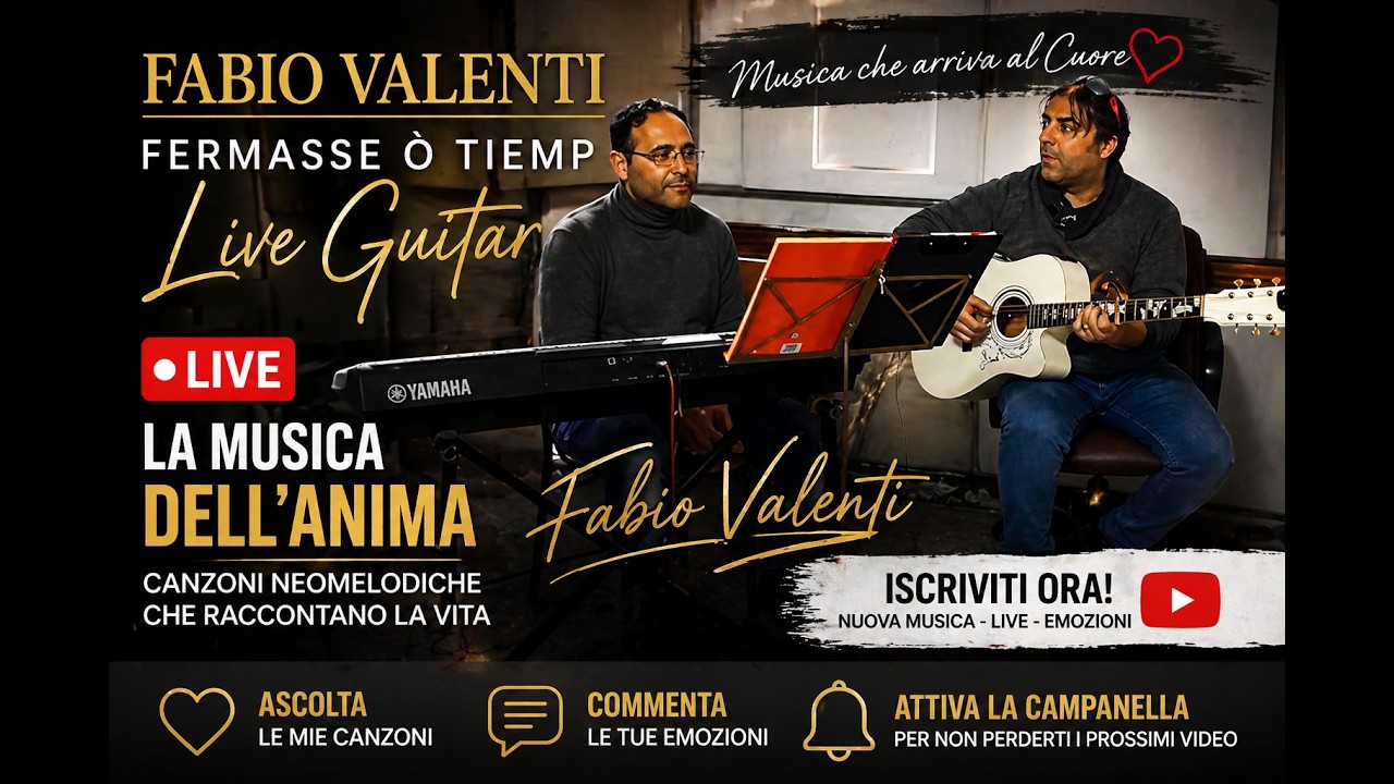 Fabio Valenti - Fermasse &ograve; tiemp -  Live Guitar