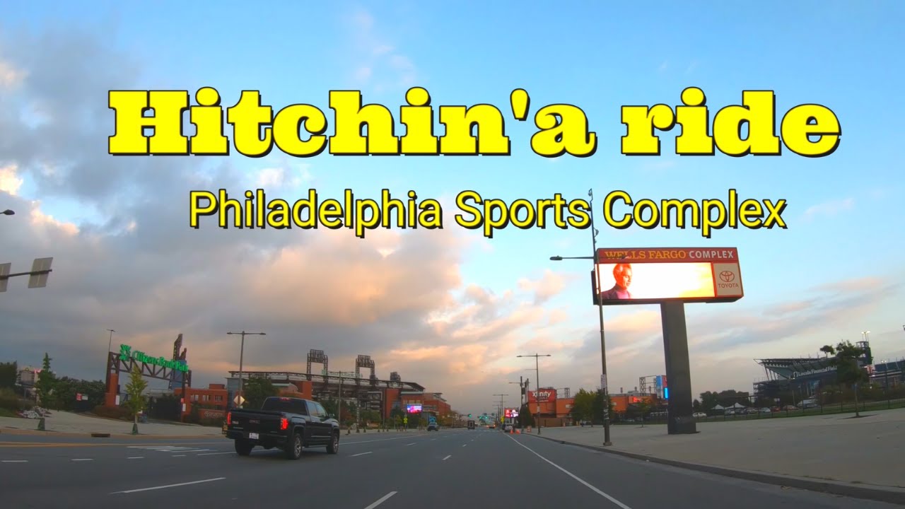 Philadelphia Sports Complex  (drive thru) 4K Travel Videos