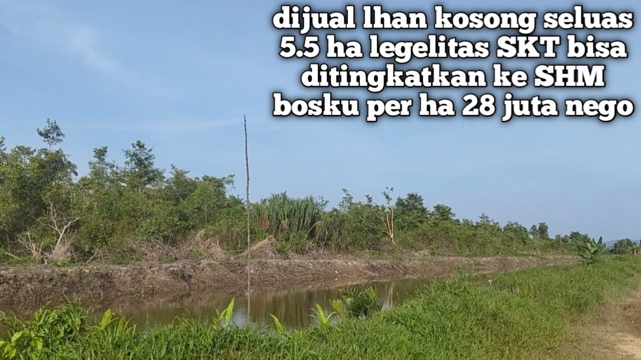 Dijual lhan kosong seluas 5.5 ha lokasi desa air putih per ha 28 juta nego 