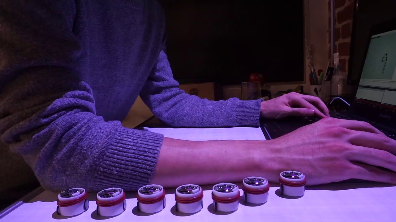 SwarmHaptics: Haptic Display with Swarm Robots