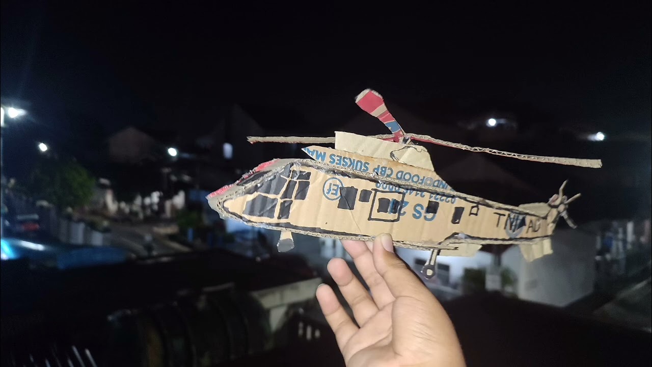 Tutorial how to make an Airbus H225M super puma cardboard helicopter TNI AD! 