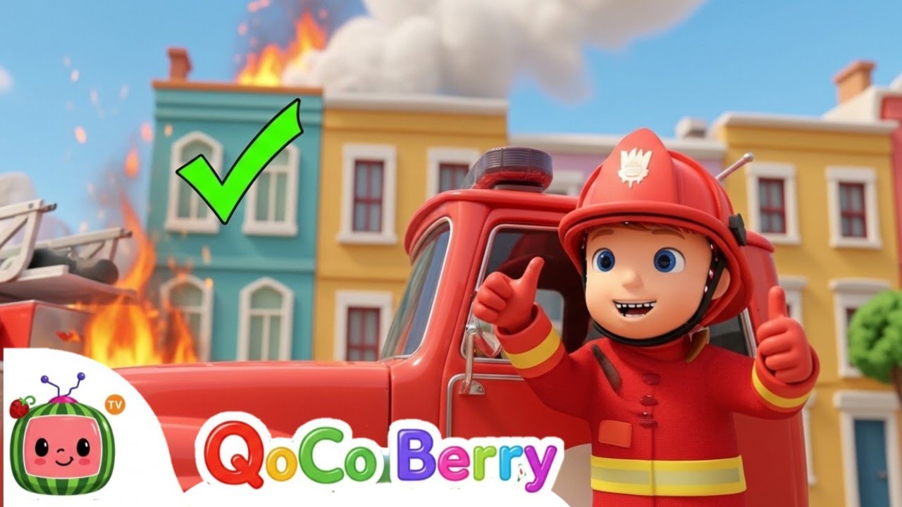 Wheels on the Fire Truck Song | Children's Rhymes Songs Videos for Kids | USA Nursery Rhymes 🚒