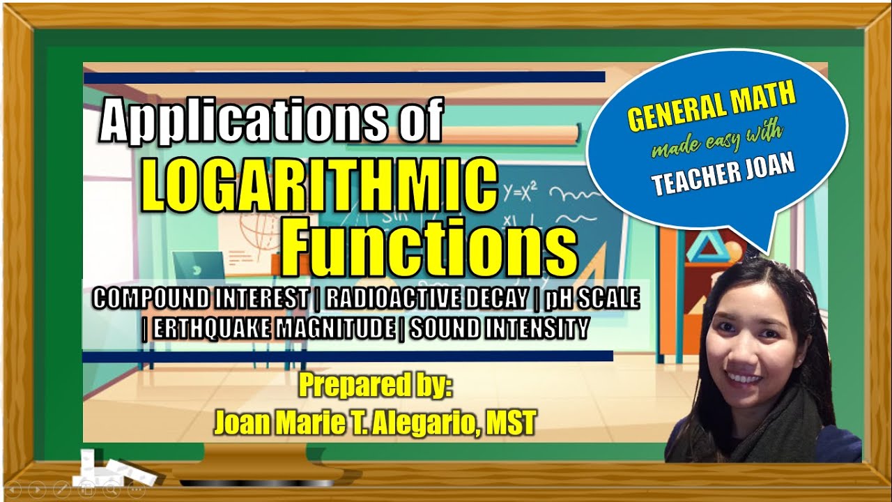 APPLICATIONS OF LOGARITHMIC FUNCTIONS | General Mathematics