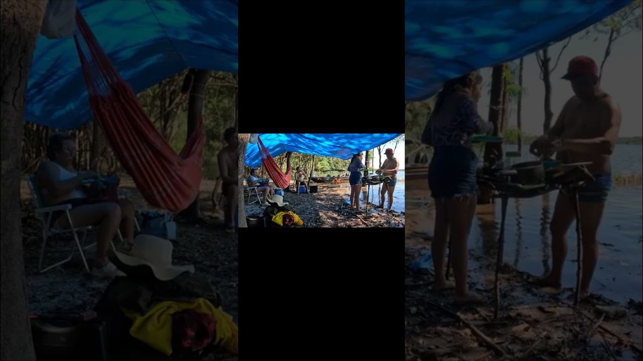 Almoço na beira do rio e uma tentativa de pescaria