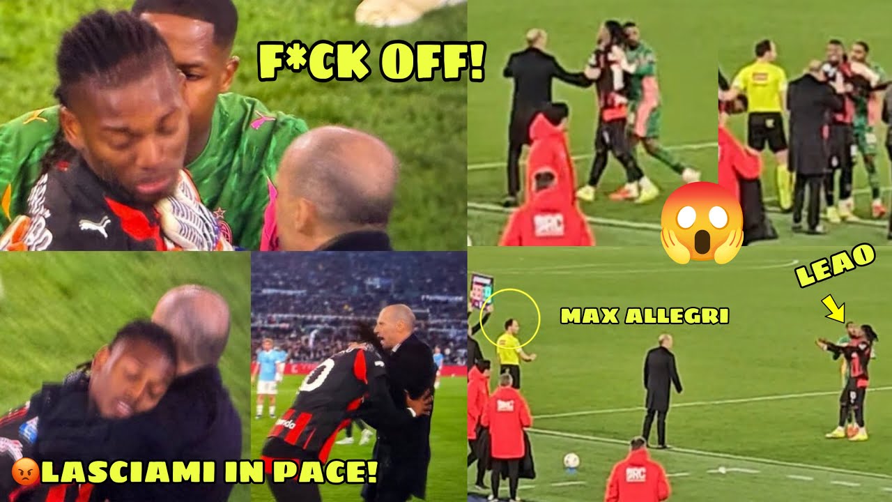 😡 Rabbia! Rafa Leão arrabbiato con Max Allegri; Rafa Leao Angry After Substitution Vs Lazio. 