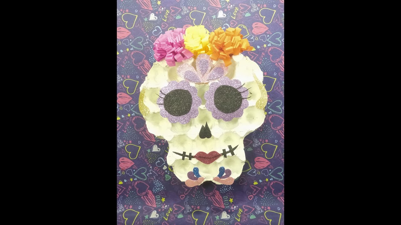 CATRINA hecha con CARTÓN de huevo // ADORNO FACIL,para DIA DE MUERTOS