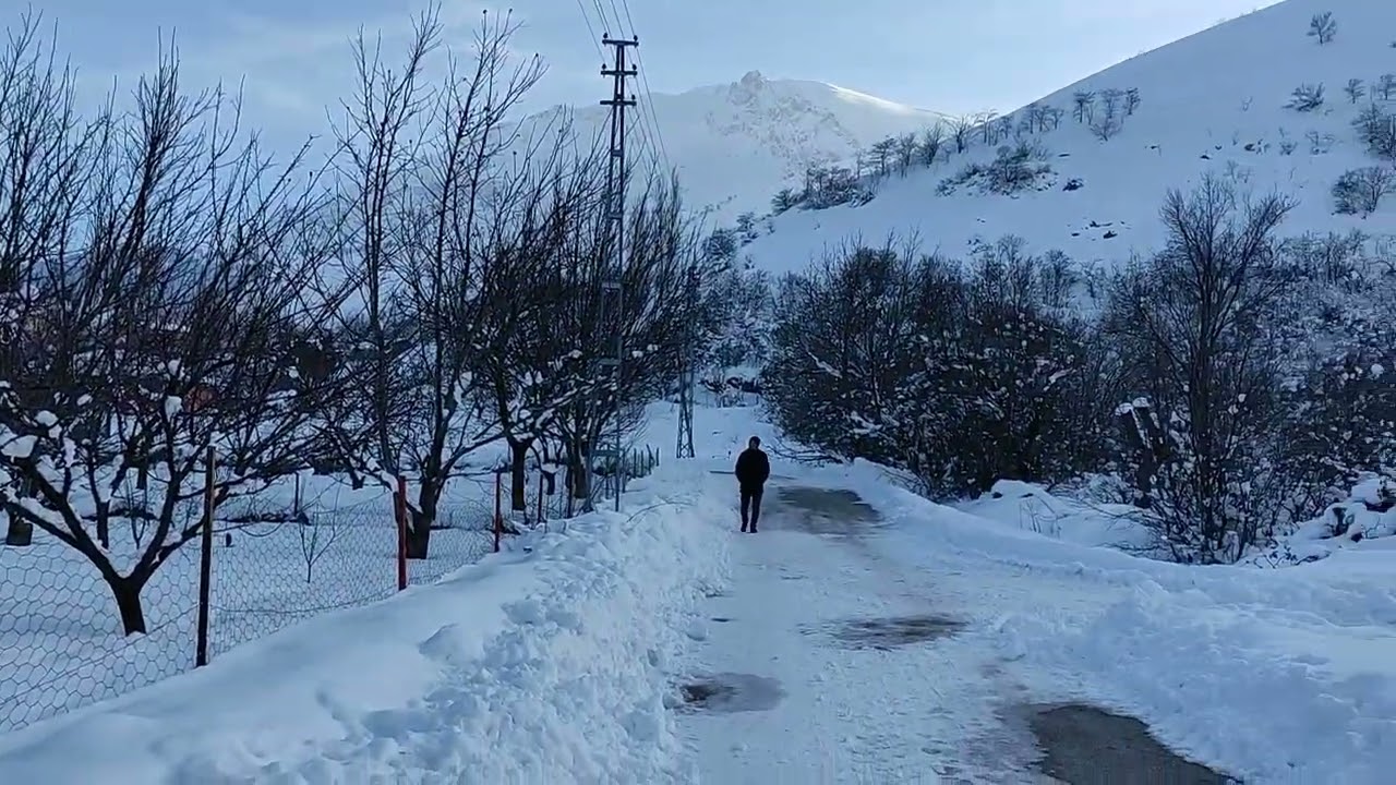 Erzincan yaylabaşı köyünde kış ve evimiz