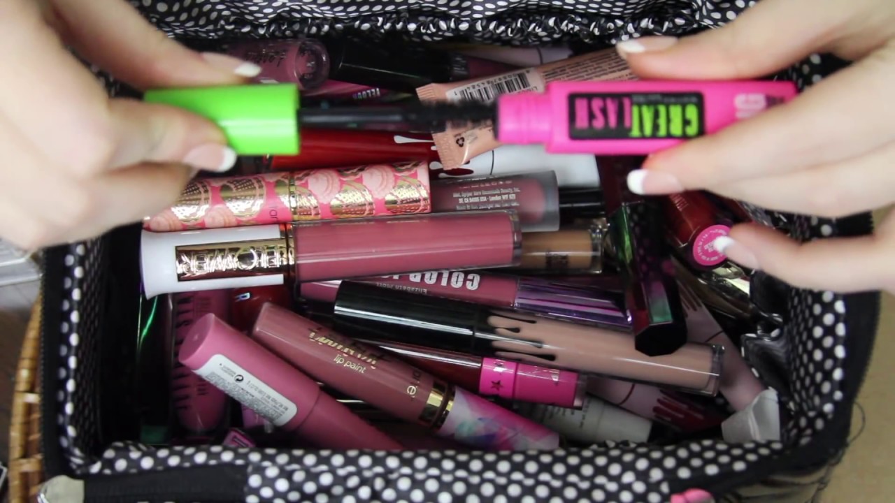 Makeup ASMR: Lipstick rummage and organizing for sleep and relaxation