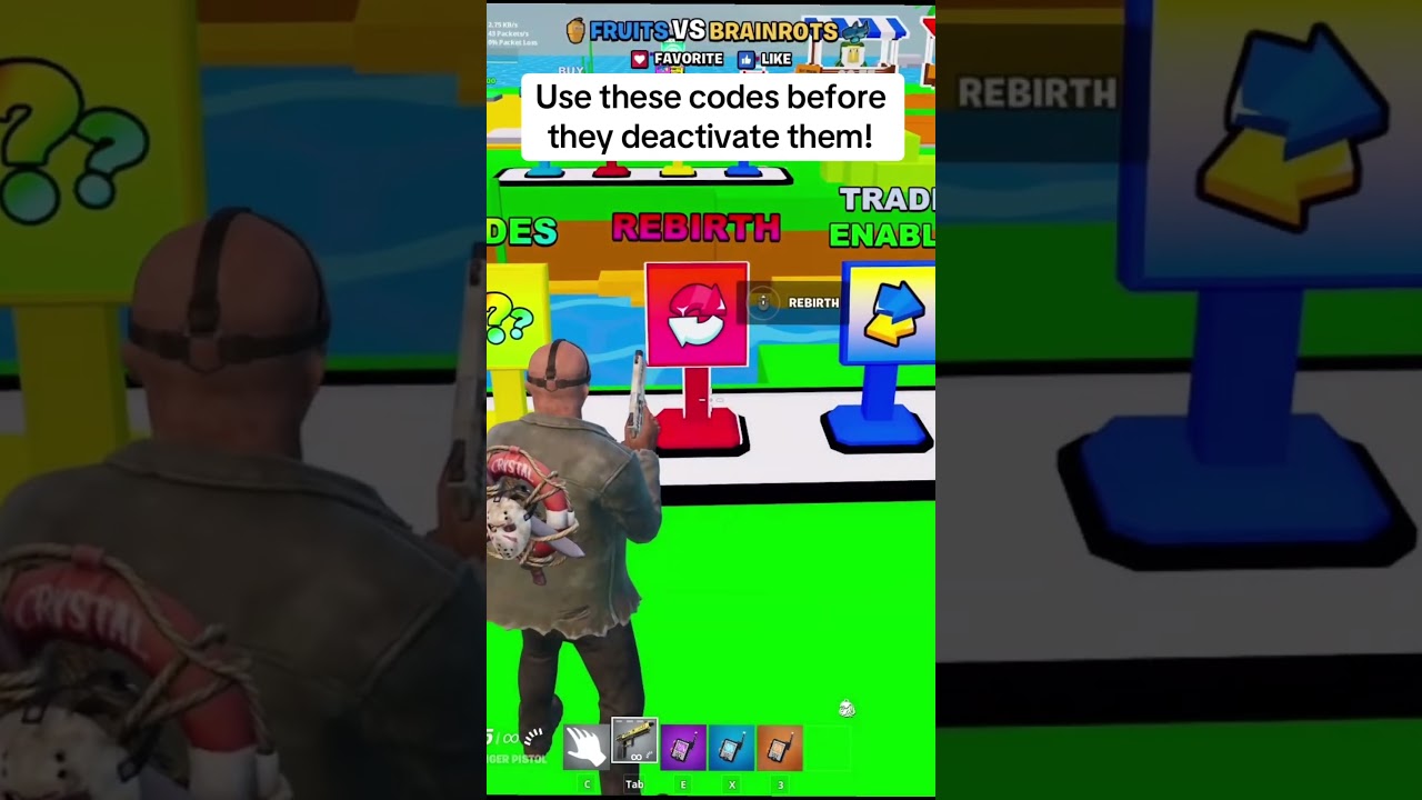 Use these codes for fruits vs. Brainrots before the deactivate them! #brainrot