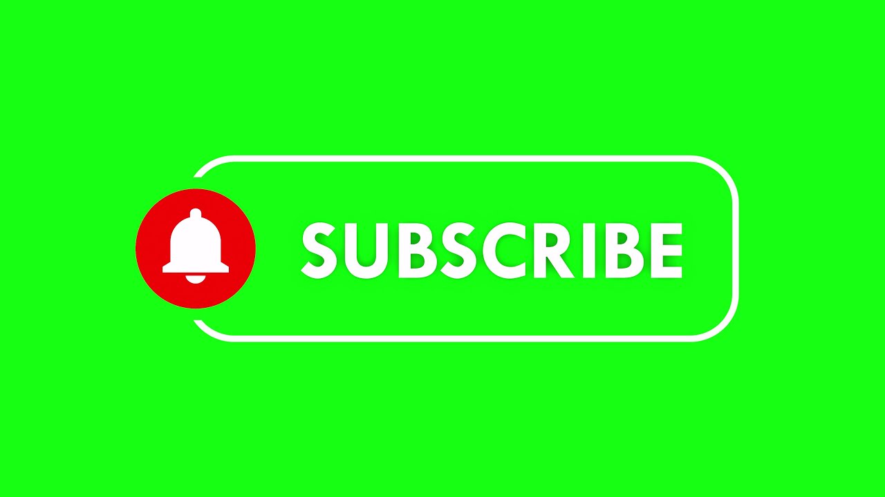 Subscribe Bell Icon Intro Animation Green Screen (No Sound) Without Copyright | 4K Download