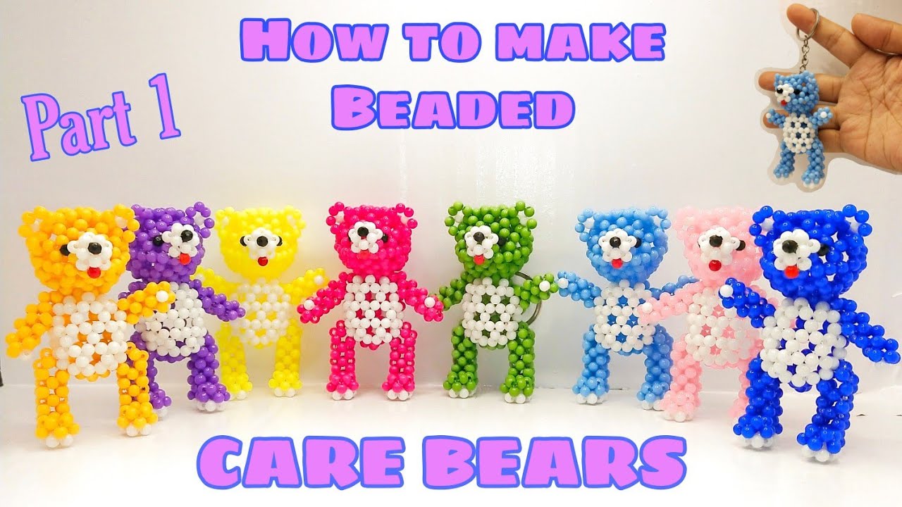 How to make a Beaded CARE BEARS Inspired KEYCHAIN I PART 1