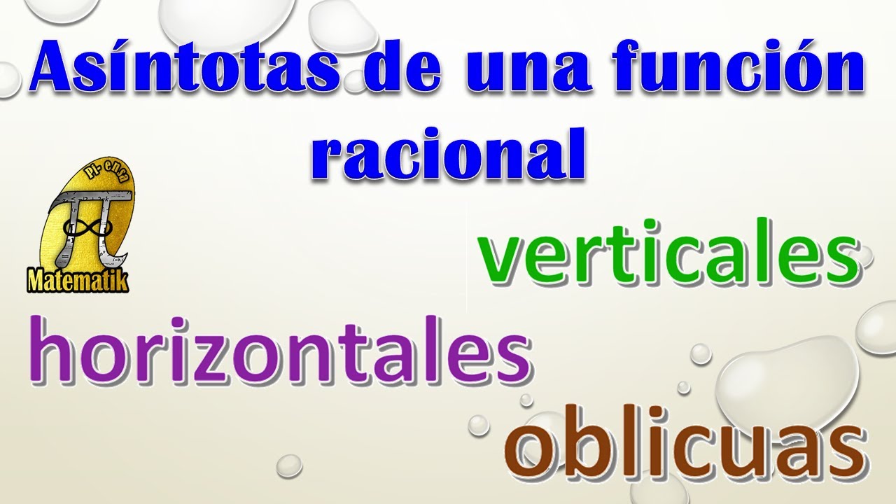 Asíntotas verticales, horizontales y oblicuas de una función racional