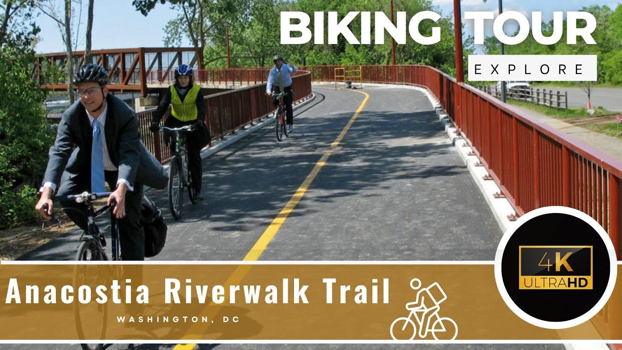 Anacostia Riverwalk Trail - Washington DC - Silent Biking Tour - 4K