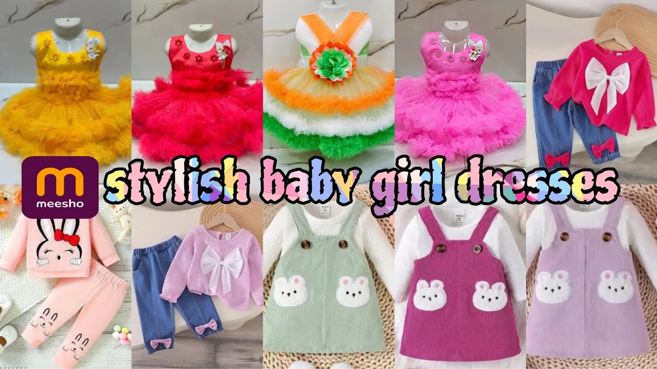 Meesho ||😍Stylish Partywear Baby Girl Dresses || 👗 Cute Dresses #meesho #viralvideo 
