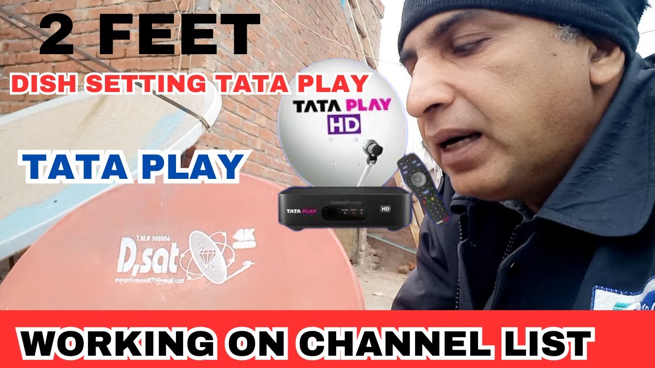 How To 2Feet  Dish Setting Tata Play And New Working On Channel List Gsat30 @83E