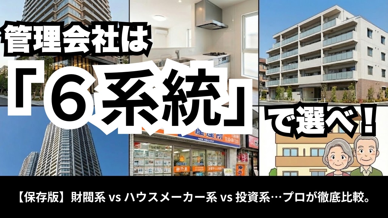 【保存版】どこが管理してるかで人生変わる！？管理会社の「6つの系統」徹底比較