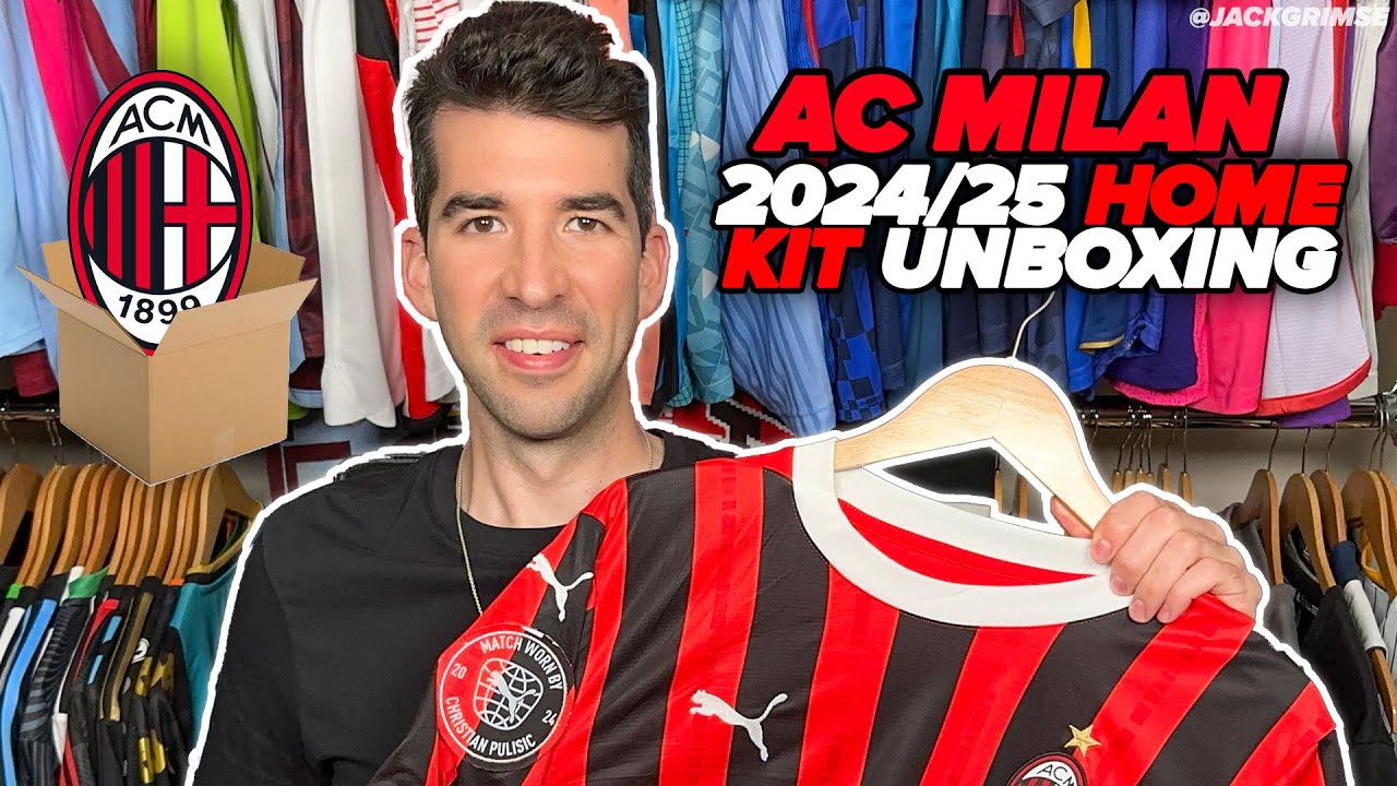 Patch From Pulisic’s Matchworn Jersey 🔴⚫ | AC Milan 2024/25 Home Kit Unboxing