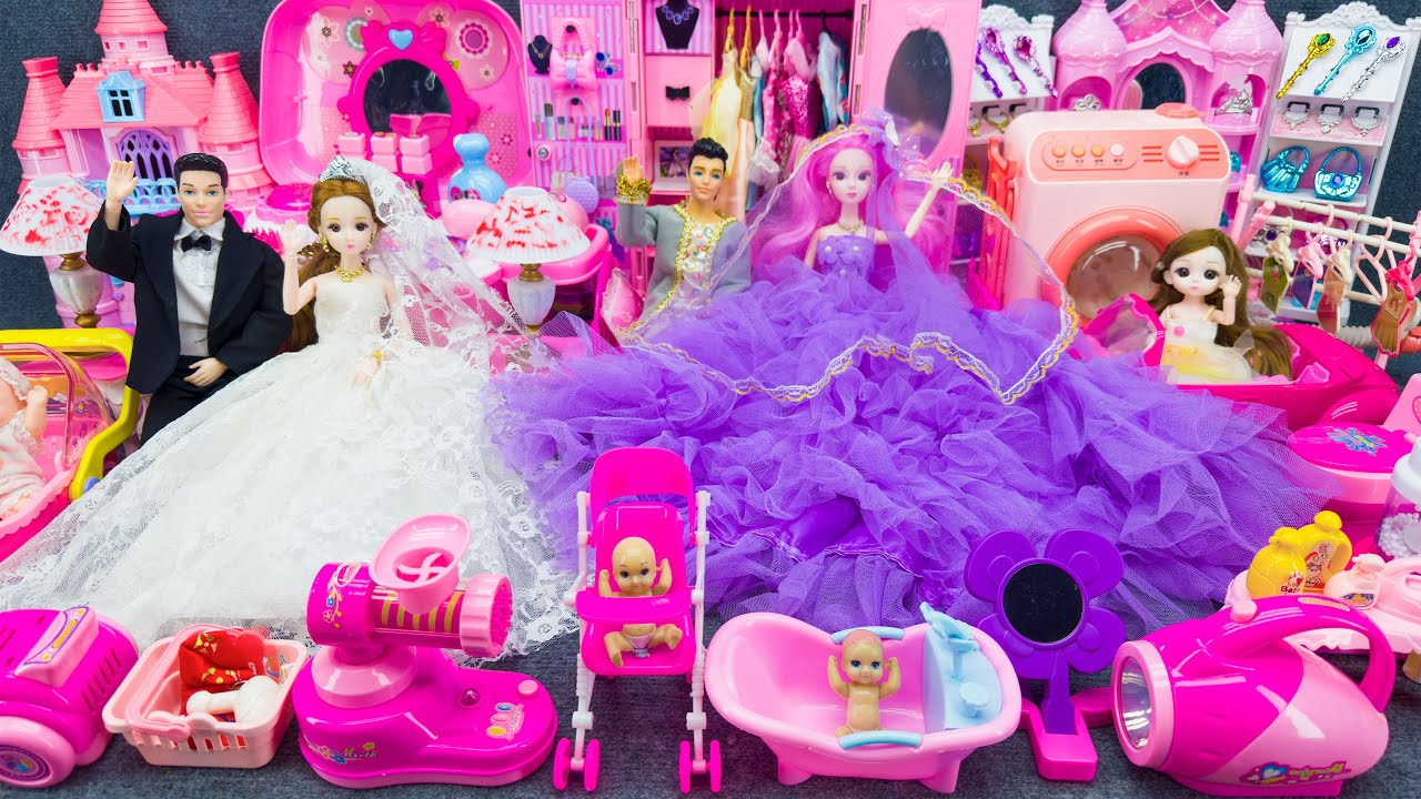 21 Minutes Satisfying With Unboxing Barbie Cute Toy Bed & Application Play Set Review Toys｜ASMR