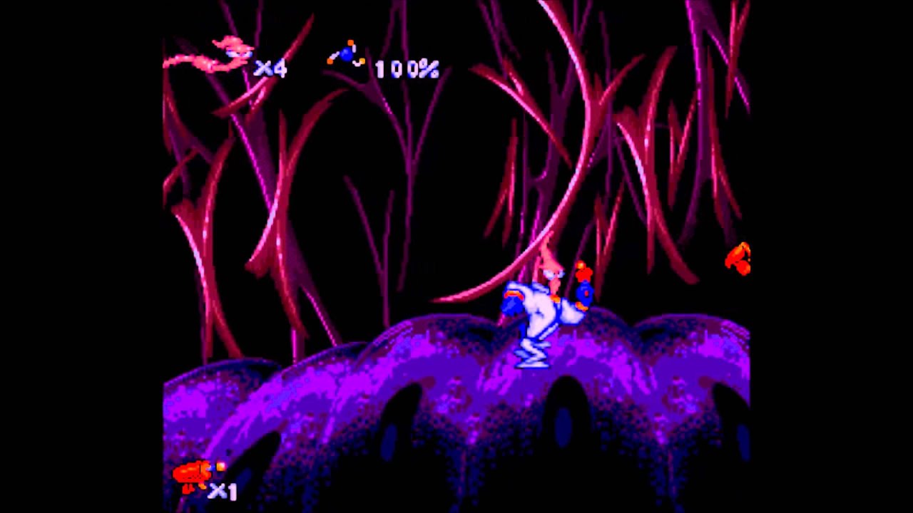 Earthworm Jim (SNES)- Buttville