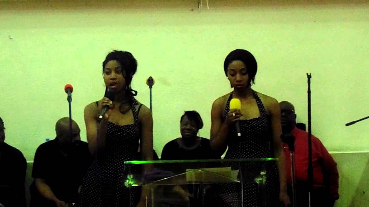 D.TWINZ Singing at my babies Christening 'Eye on a Sparrow'