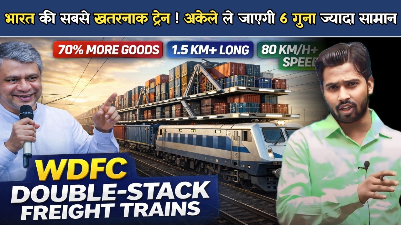 भारत की सबसे खतरनाक ट्रेन  अकेले ले जाएगी 6 गुना ज्यादा सामान | Western Dedicated Freight Corridor.?