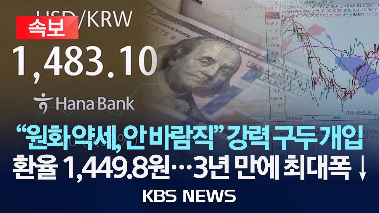 [속보] 외환당국 