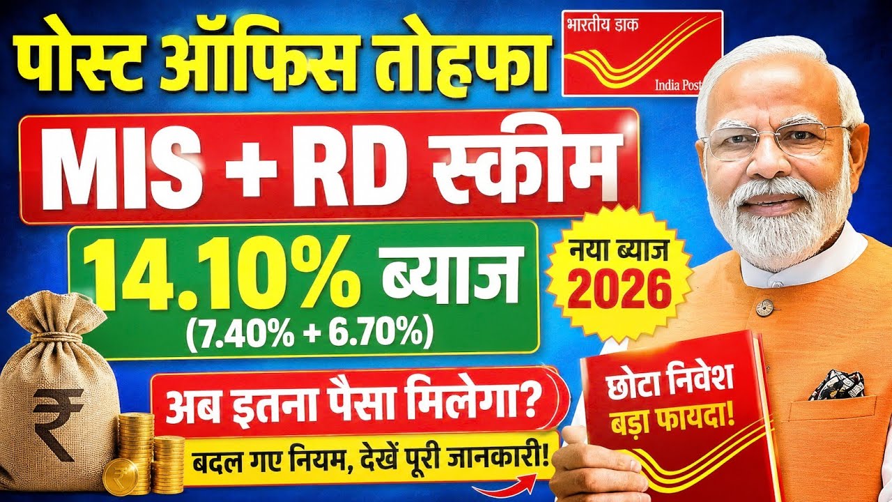 Post Office MIS RD Scheme 2026 🔥 पोस्ट ऑफिस से 14.10% का ब्याज | Monthly Income Plan Full Details