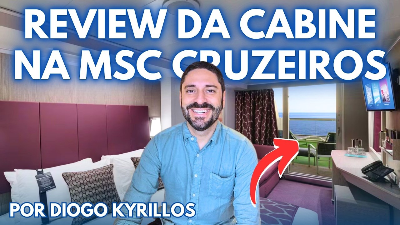 COMO É A CABINE DOS CRUZEIROS MSC? Tour Completo na Cabine com Varanda do MSC Seaview
