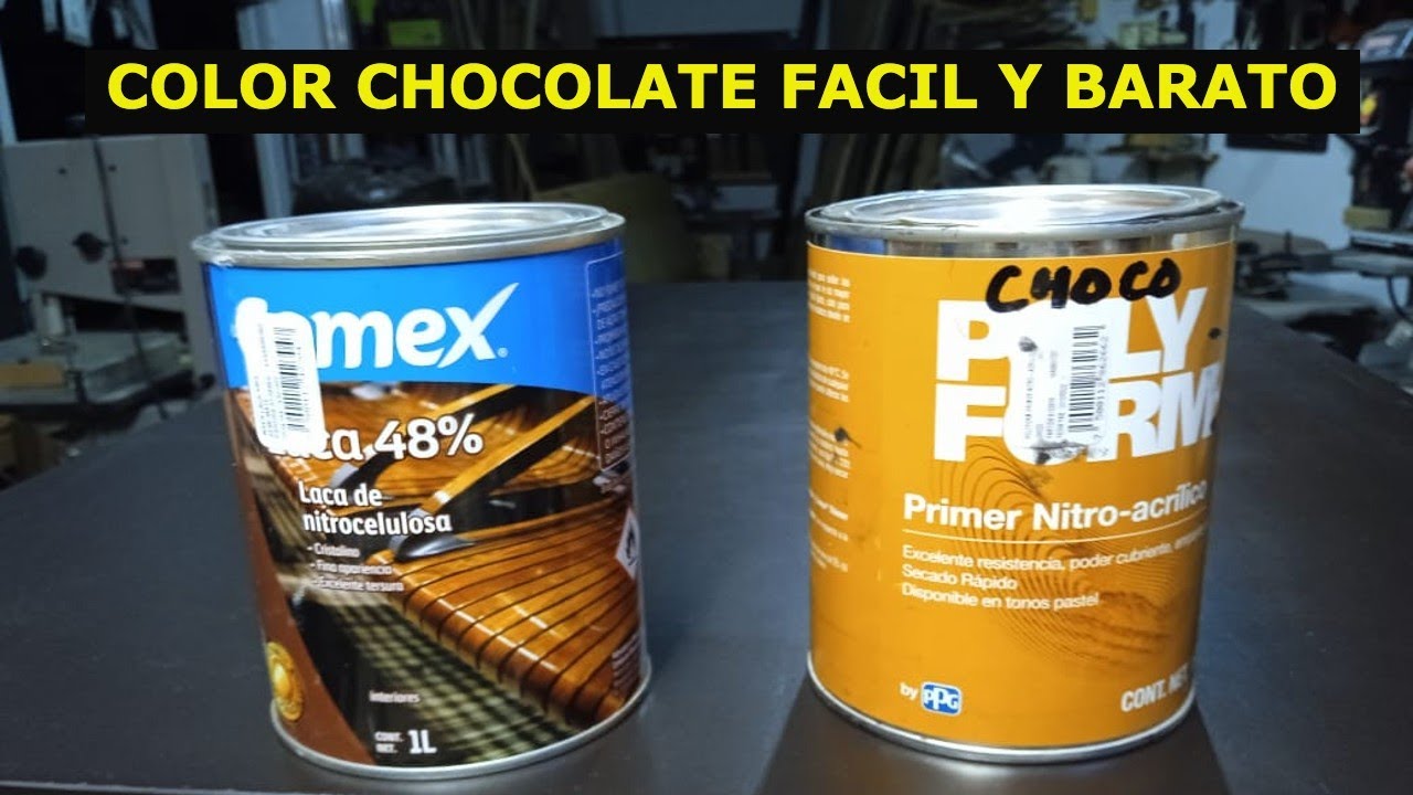 Como barnizar con PRIMER NITRO-ACRILICO color chocolate
