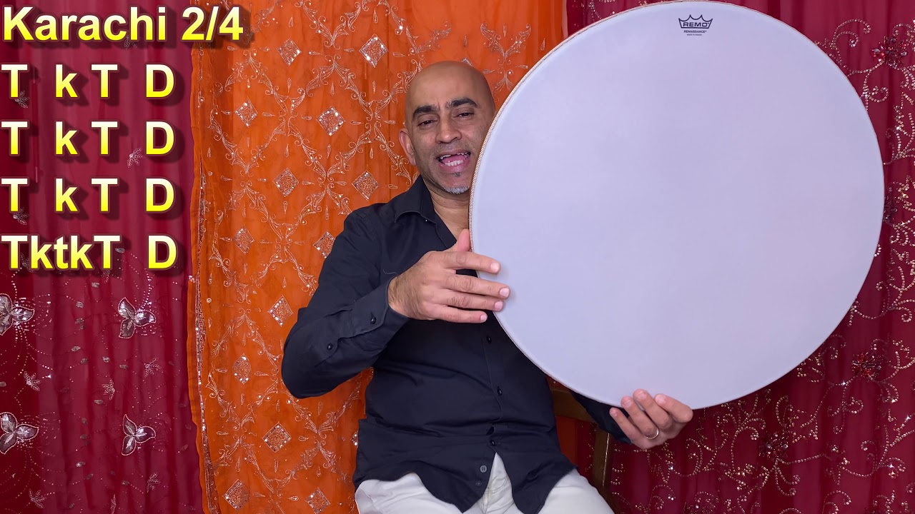 Asif Qu Middle Eastern Percussion Video 13 - Frame Drum Polyrhythms and Funky Groove