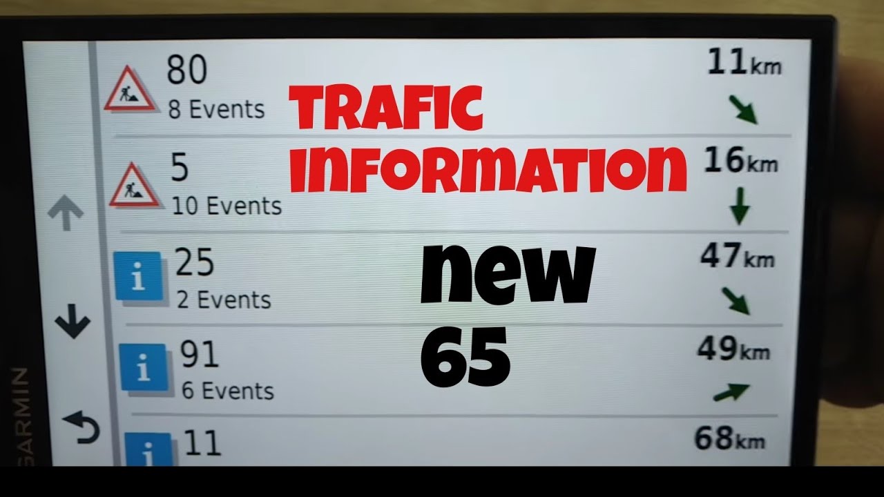 Trafic information Garmin Drivesmart 65