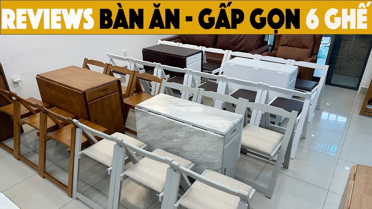 [Reviews] Các mẫu bàn ăn thông minh xếp gọn loại 6 ghế cho nhà nhỏ