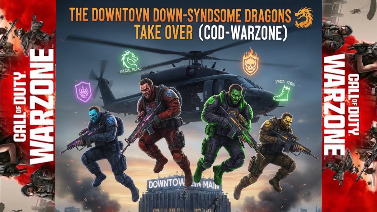The Downtown Down-syndrome Dragons🐉 Take Over (COD-Warzone) Downtown Main skyscraper & special Perks