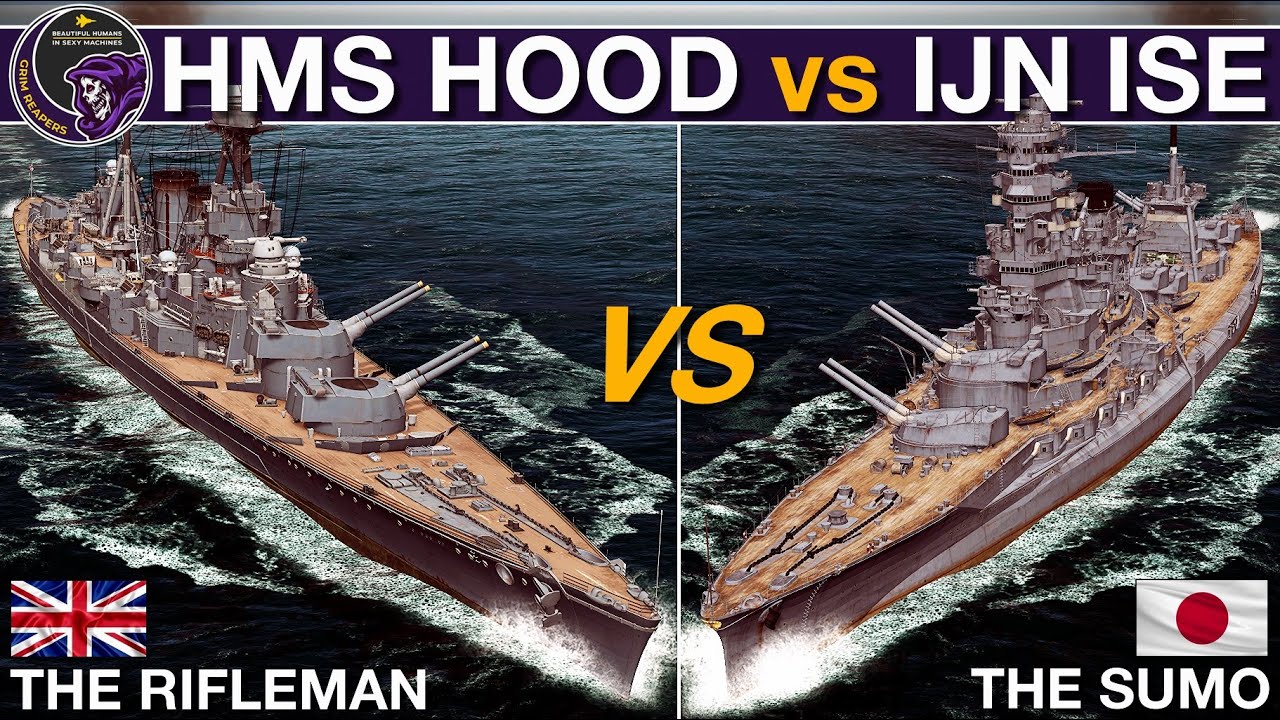HMS Hood Battlecruiser vs Ise Battleship (ROUND 2) | War On The Sea