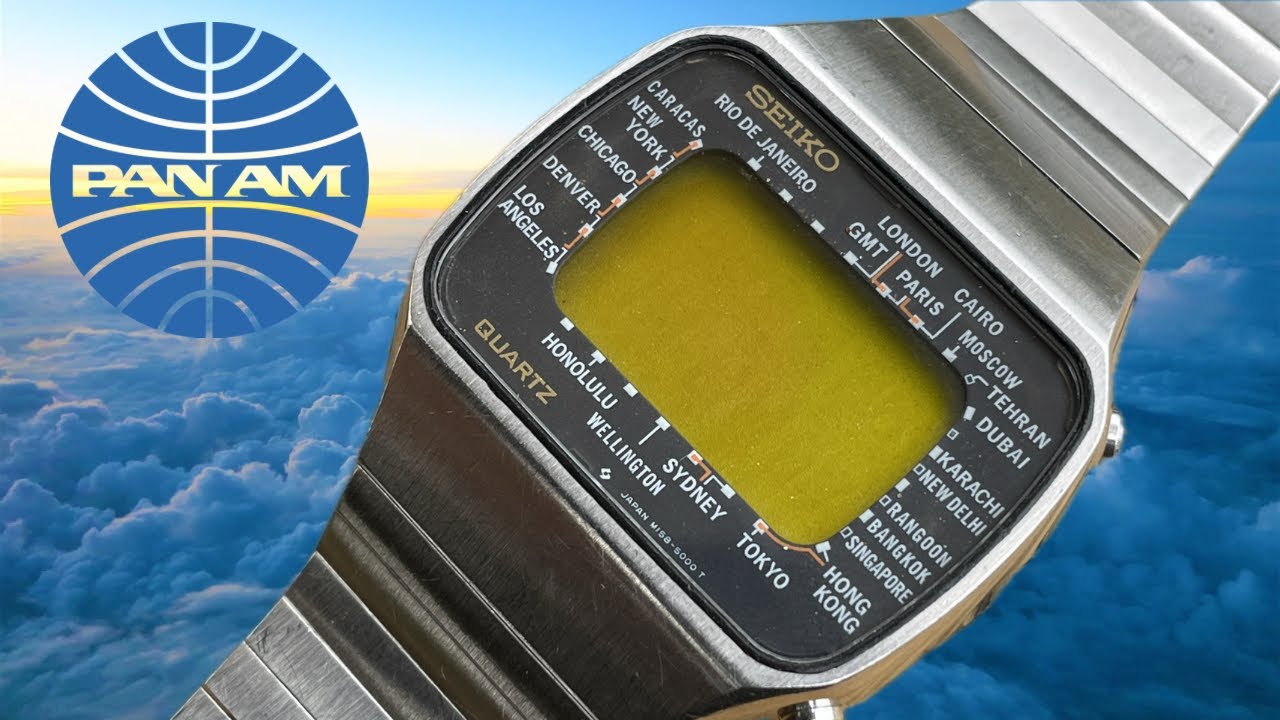 Реставрация винтажных цифровых часов Seiko Pan Am M158-5000 1978 года