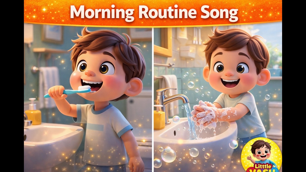 Morning Routine Song for Kids 🌞 | Brush, Wash & Get Ready + Potty Time Song 🚽 | Toddler Learning